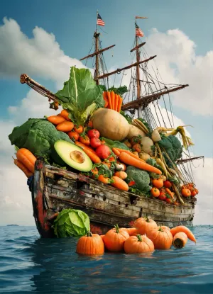Vegetable Pirate Ship