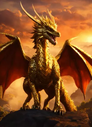 Majestic Golden Dragon